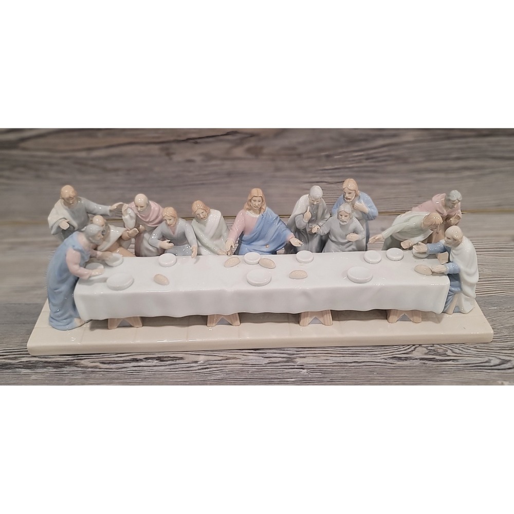 Classic Treasures Porcelain Collectible The Last Supper Sculpture Jesus